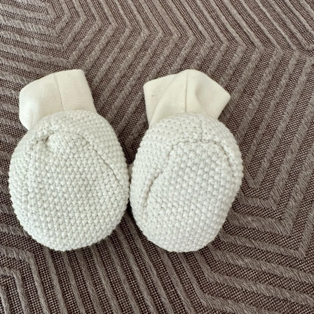 Cream Knit Bear Baby Booties - Kids Accessories